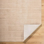 Livabliss x Our PNW Home Cascade Minimalist Striped Area Rug, 2'7" x 10', Taupe