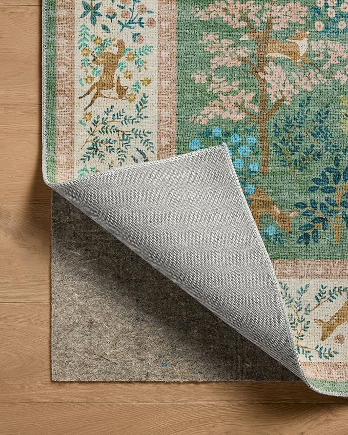 Loloi Rifle Paper Co. Canopy Collection CNP-02 Sage/Blush 7'-6" x 9'-6" Area Rug