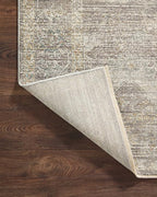 Loloi Magnolia Home by Joanna Gaines Millie Collection MIE-05 Stone/Natural 9'-6" x 9'-6", .25" Pile Height, Round Area Rug