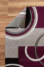GLORY RUGS Area Rug Modern 8x10 Purple Soft Hand Carved Contemporary Floor Carpet with Premium Fluffy Texture for Indoor Living Dining Room and Bedroom Area