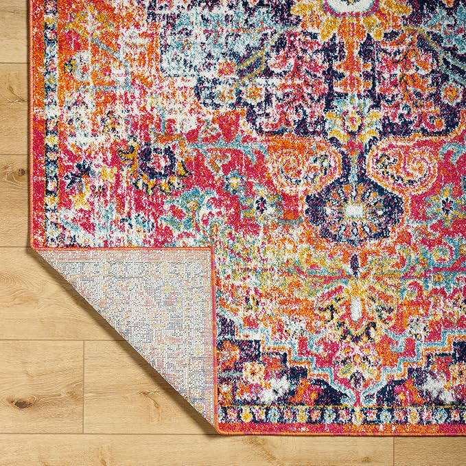 Livabliss Odelia Vintage Bohemian Area Rug,9' x 12'6",Pink/Orange