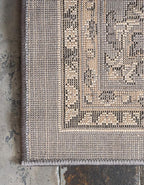 Unique Loom Sialk Hill Collection Area Rug - Washington (7' 1" x 10' Rectangle Gray/Black)