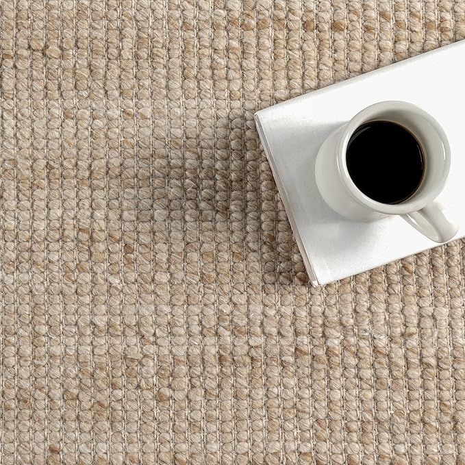 Rugs USA Palisades Marled Beige/Ivory, 5' x 8', Hand Woven, Marled, Tassel, Soft and Cozy, High Traffic, Stain Resistant, Easy Clean, Durable Area Rug for Bedroom, Living Room, Dining, Den, Foyer