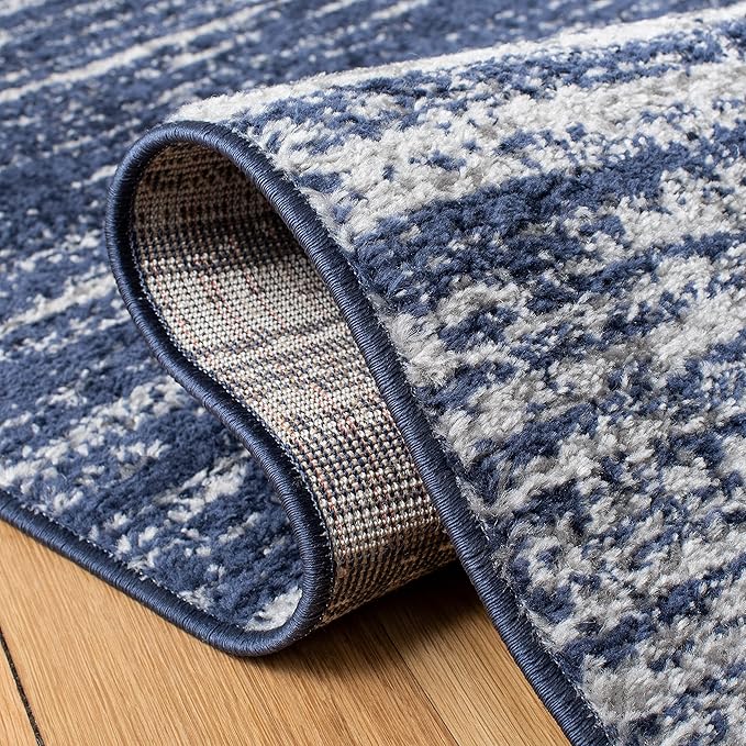SAFAVIEH Adirondack Collection Runner Rug - 2'2" x 9', Navy & Grey, Modern Ombre Design, Non Shedding & Easy to Clean, Ideal for Hallway, Foyer, Kitchen, Entryway, Bedroom (ADR113E)