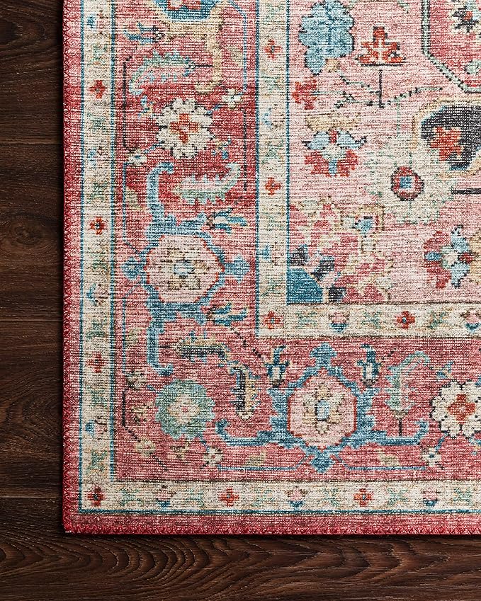 Loloi Skye Collection SKY-05 Brick/Ocean 7' x 9' Oval Area Rug