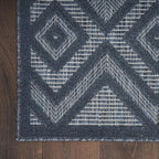 Nourison Home Versatile Navy Blue 4' x 6' Area Rug - Easy Clean, Non Shedding, Bed Room, Living Room, Dining Room, Kitchen (4' x 6')