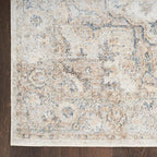 Nourison Home Astra Machine Washable Silver Grey 2' x 6' Area Rug - Easy Clean, Non Shedding, Bed Room, Living Room, Dining Room, Kitchen (6' Runner)