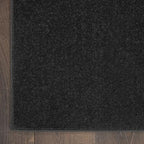 Nourison Home Nourison Essentials Black 2'2" x 16' Area Rug - Easy Clean, Non Shedding, Bed Room, Living Room, Dining Room, Kitchen (16' Runner)