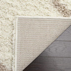 SAFAVIEH Dallas Shag Collection Accent Rug - 2'3" x 4', Ivory & Beige, Trellis Design, Non-Shedding & Easy Care, 1.5-inch Thick Ideal for High Traffic Areas in Entryway, Living Room, Bedroom (SGD257B)