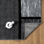 Area Rug Modern 5x7 Grey Black Geometry Squares Soft Hand Carved Contemporary Floor Carpet Fluffy Texture for Indoor Living Dining Room and Bedroom Area