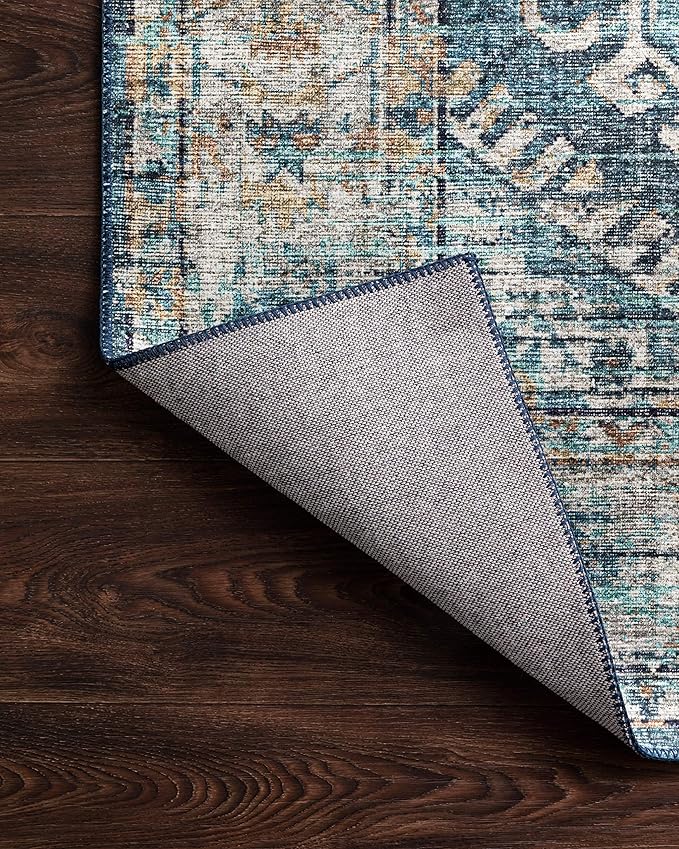 Loloi Skye Collection SKY-03 Denim/Natural 7' x 9' Oval Area Rug