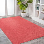 JONATHAN Y Haze Solid Low-Pile Red Indoor Area Rug 6x9, Coastal,Bohemian,Minimalist,Classic, Easy-Cleaning for Living Room,Bedroom,Kitchen,Pet Friendly,Non-Shedding (SEU100E-6)