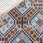 SAFAVIEH Madison Collection Accent Rug - 3' x 5', Orange & Beige, Boho Diamond Distressed Design, Non-Shedding & Easy Care, Ideal for High Traffic Areas in Entryway, Living Room, Bedroom (MAD418P)