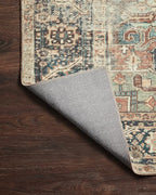 Loloi Margot Collection MAT-02 Terracotta/Lagoon 2'-6" x 9'-6" Runner Rug feat. CloudPile, No-Shed Easy Clean Large Patterned Area Rug for Living Room, Bedroom, Dining Area