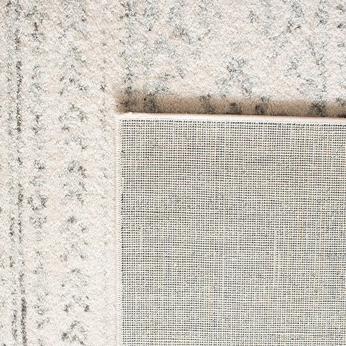 SAFAVIEH Tulum Collection Runner Rug - 2' x 9', Ivory & Grey, Moroccan Boho Tribal Design, Non-Shedding & Easy to Clean, Ideal for Living Room, Hallway, Foyer, Entryway, Bedroom (TUL272A)