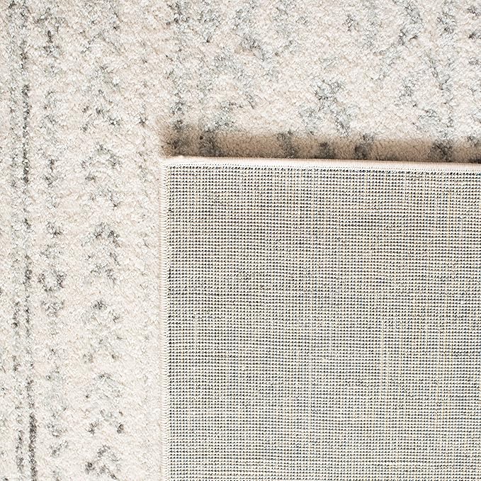 SAFAVIEH Tulum Collection Runner Rug - 2' x 17', Ivory & Grey, Moroccan Boho Tribal Design, Non-Shedding & Easy to Clean, Ideal for Living Room, Hallway, Foyer, Bedroom (TUL272A)