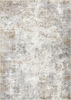 12x18 Area Rug Living Room Rugs - Washable Neutral Modern Abstract Soft Thin Rug Indoor Floor No Slip Rug Carpet for Bedroom Under Dining Table Home Office Decor - Blue/Light Brown
