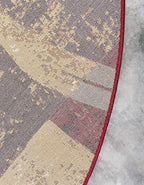 Unique Loom Barista Collection Area Rug - Kouillou (4' 1" Round, Multi/ Brown)