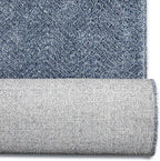 Well Woven Custom Size Hallway & Stair Runner- Harlow Pompeii Blue 31 Inches Wide x 65 Feet Long Runner (31" x 65') Runner Rug - Modern Chevron Pattern, Ultra-Soft, Easy-Clean