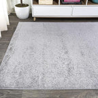Eyely UES100A-5 Supersoft Haze Solid Low-Pile Indoor Area Rug Casual;Contemporary;Solid;Traditional, Bedroom, Kitchen, Living Room, Easy-Cleaning, Non-Shedding, 5 X 8, Gray