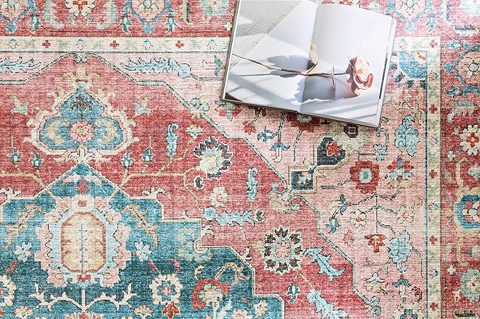 Loloi Skye Collection SKY-05 Brick/Ocean 9'-0" x 12'-0" Area Rug