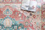 Loloi Skye Collection SKY-05 Brick/Ocean 8'-0" x 8'-0" Round Area Rug
