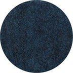 JONATHAN Y Haze Solid Low-Pile Navy 5' Round Indoor Area Rug, Coastal,Bohemian,Minimalist,Classic, Easy-Cleaning for Living Room,Bedroom,Kitchen,Pet Friendly,Non-Shedding (SEU100C-5R)