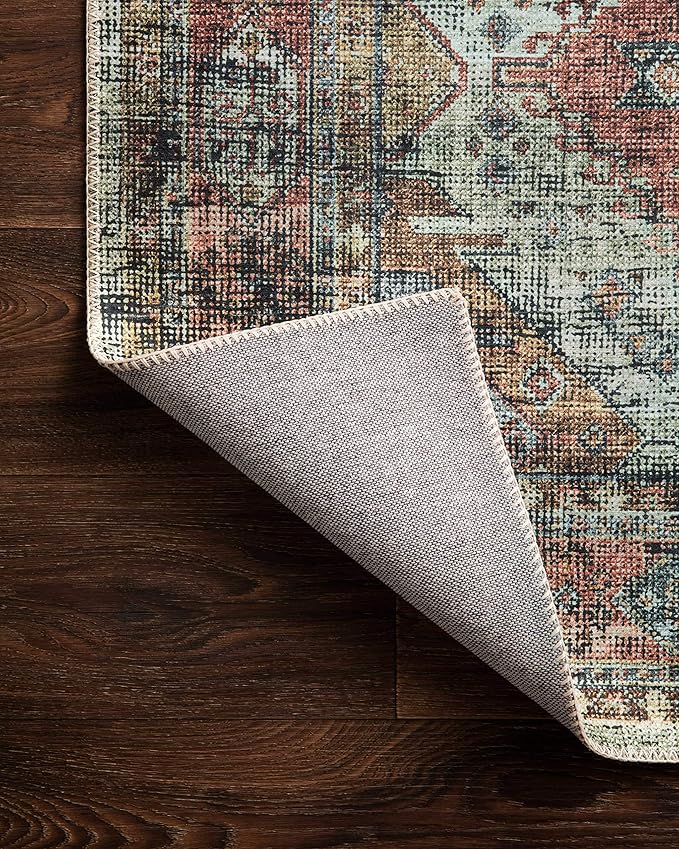 Loloi Skye Collection SKY-06 Apricot/Mist 7' x 9' Oval Area Rug