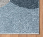 Abani Deco Collection Area Rug - Cream/Blue Mid-Century Design -5'3" x 7'6"(5'x8') - Easy to Clean - Durable for Kids and Pets - Non-Shedding - Medium Pile - for Living Room, Bedroom & Office
