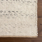 Rugs USA Hamptons Marled Ivory/Grey, 6' x 9', Hand Woven, Marled, Tassel, Soft and Cozy, High Traffic, Stain Resistant, Easy Clean, Durable Area Rug for Bedroom, Living Room, Dining, Den, Foyer