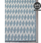 FH Home Flat Woven Outdoor Rug - Waterproof, Easy to Clean, Stain Resistant - Premium Polypropylene Yarn - Geometric - Patio, Porch, Deck, Balcony - Giza - Aqua - 5ft 2in x 7ft 6in