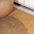 JONATHAN Y Machine Washable Indoor Area Rug 3X5 Brown/Cream/Terracotta, Demie Minimalist Graphic Circle for Living Room, Bedroom, Kitchen, Office, Easy-Cleaning, Pet-Friendly, Non-Shedding WSH114A-3