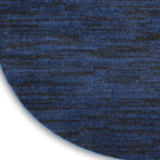 Nourison Home Nourison Essentials Midnight Blue 4' x Round Area Rug - Easy Clean, Non Shedding, Bed Room, Living Room, Dining Room, Kitchen (4' x Round)