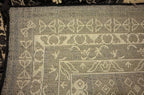 Unique Loom Taftan Collection Border Geometric Tribal Inspired Design Area Rug (5' 0 x 8' 0 Rectangular, Black/ Gray)