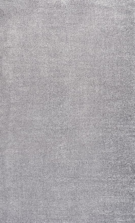 Eyely UES100A-4 Supersoft Haze Solid Low-Pile Indoor Area Rug Casual;Contemporary;Solid;Traditional, Bedroom, Kitchen, Living Room, Easy-Cleaning, Non-Shedding, 4 X 6, Gray