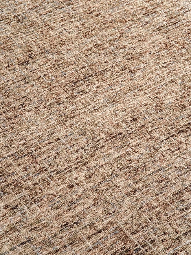 Rugsotic Carpets Hand Tufted Wool ECO-Friendly Area Rugs - 3'x5', Rectangle Shape, Beige & Brown, Solid Plain Design, High Pile Thick Handmade Area Rugs for Living Room, Bed Room (KWC111)