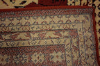 Unique Loom Taftan Collection Border Geometric Tribal Inspired Design Area Rug (2' 11 x 16' 5 Runner, Red/ Gold)