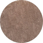 JONATHAN Y Haze Solid Low-Pile Brown 8' Round Indoor Area Rug, Coastal,Bohemian,Minimalist,Classic, Easy-Cleaning for Living Room,Bedroom,Kitchen,Pet Friendly,Non-Shedding (SEU100J-8R)