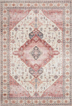 Loloi II Skye Collection SKY-02 Ivory/Berry 2'-6" x 7'-6" Runner Rug
