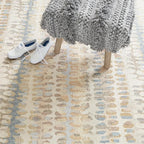 Dash & Albert Paint Chip Multi Machine Washable Rug, 7.5 X 9.5 Feet, Multicolored/Natural Geometric Pattern