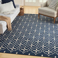 Nourison Home Nourison Essentials Navy Ivory 8' x 10' Area Rug - Easy Clean, Non Shedding, Bed Room, Living Room, Dining Room, Kitchen (8' x 10')