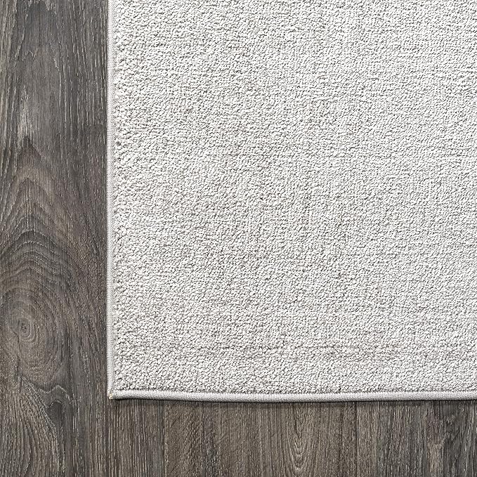 JONATHAN Y Haze Solid Low-Pile Ivory Indoor Area Rug 6x9, Coastal,Bohemian,Minimalist,Classic, Easy-Cleaning for Living Room,Bedroom,Kitchen,Pet Friendly,Non-Shedding (SEU100D-6)