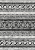RUGSURE Washable Area Rugs 8' x 10' - 1/6 Thick - Moroccan-Inspired -Stain & Water Resistant Non-Slip - Resistant Rug for Living Room, Bedroom, Nursery, Pet & Child Friendly (Black)