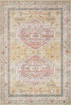 Loloi II Skye Collection SKY-04 Gold/Blush 5'-0" x 7'-6" Area Rug