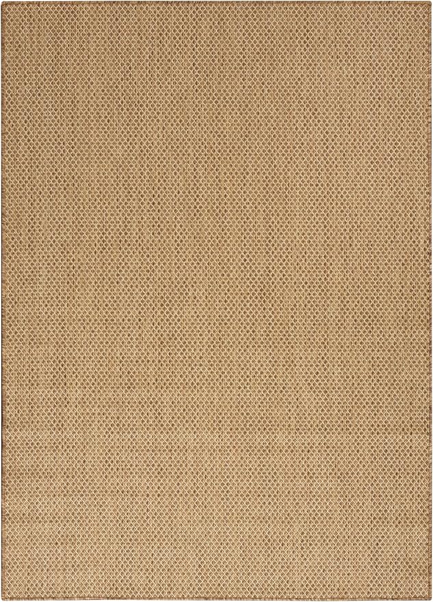 Nourison Home Courtyard Jute 5' x 7' Area Rug - Easy Clean, Non Shedding, Bed Room, Living Room, Dining Room, Kitchen (5' x 7')