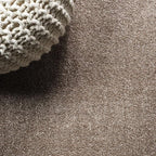 Eyely UES100J-210 Supersoft Haze Solid Low-Pile Indoor Runner Rug Casual;Contemporary;Solid;Traditional, Bedroom, Kitchen, Living Room, Easy-Cleaning, Non-Shedding, 2 X 10, Brown