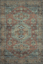 Loloi II Skye Collection SKY-07 Terracotta/Sky 3'-6" x 5'-6" Accent Rug