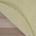 Nourison Home Courtyard Ivory Green 4' x Round Area Rug - Easy Clean, Non Shedding, Bed Room, Living Room, Dining Room, Kitchen (4' x Round)