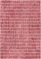 Hand-Tufted 100% Wool Area Rug – Unique Modern Geometric Grid Pattern, Soft Plush Textured Carpet for Living Room, Bedroom, Dining Room & Entryway (Brick Red, 7' Round)