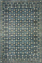 Loloi Rifle Paper Co. Eden Collection EDE-03 Lattice Indigo 7'-6" x 9'-6" Area Rug feat. CloudPile™